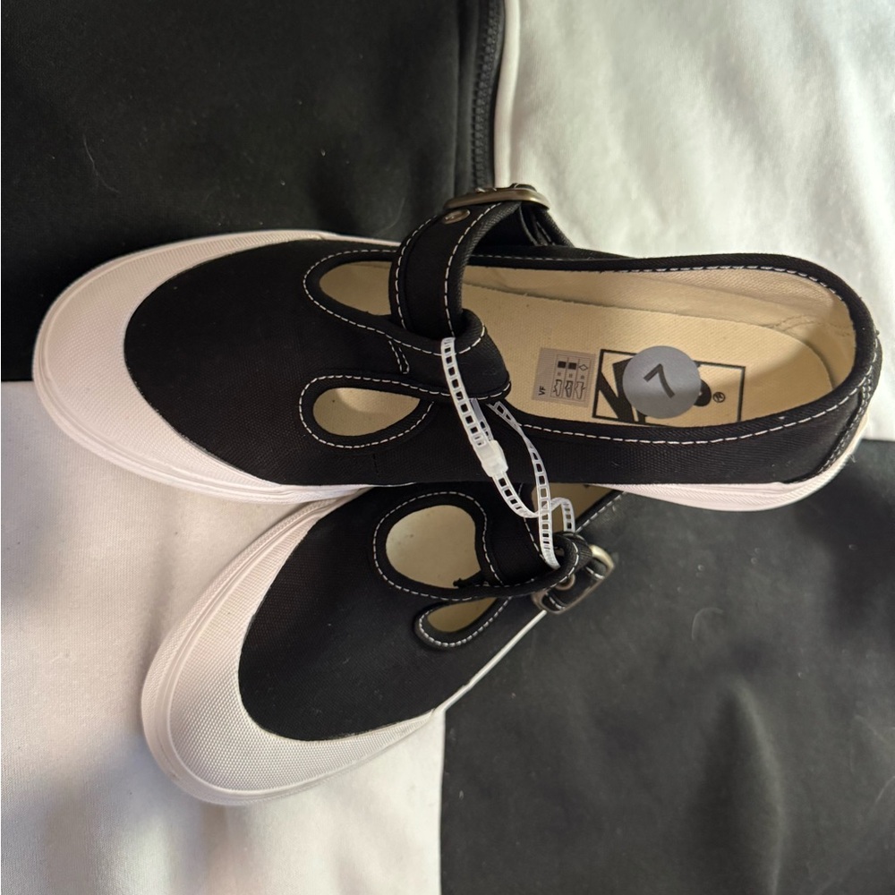 New Black Vans with Buckle Detail